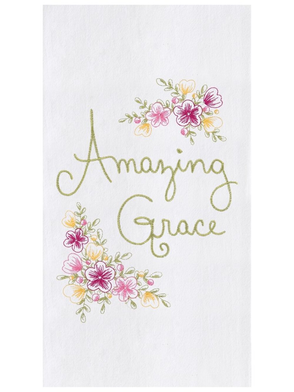 C&F Bathroom Flour Sack Hand Towel Scripture " Amazing Grace"  27" x 20" NEW